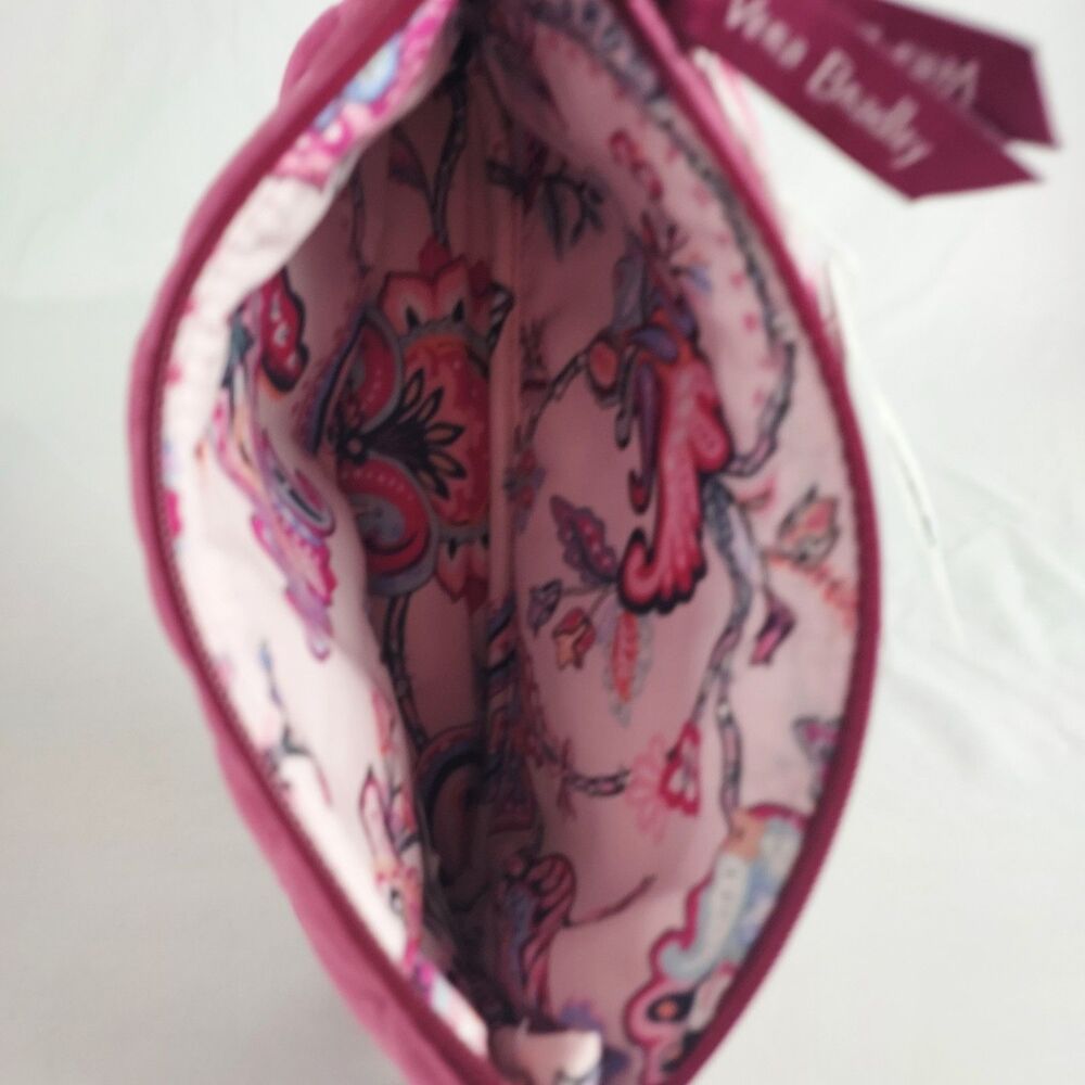 Vera Bradley Compact Organizer Majestic Magenta Quilted Zippered Pouch - Picture 4 of 4